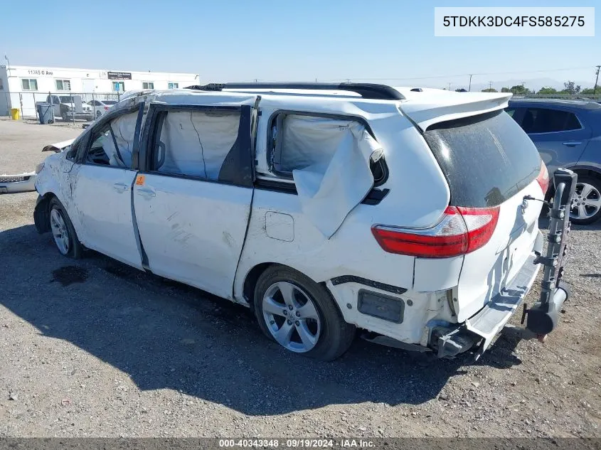 5TDKK3DC4FS585275 2015 Toyota Sienna Le 8 Passenger