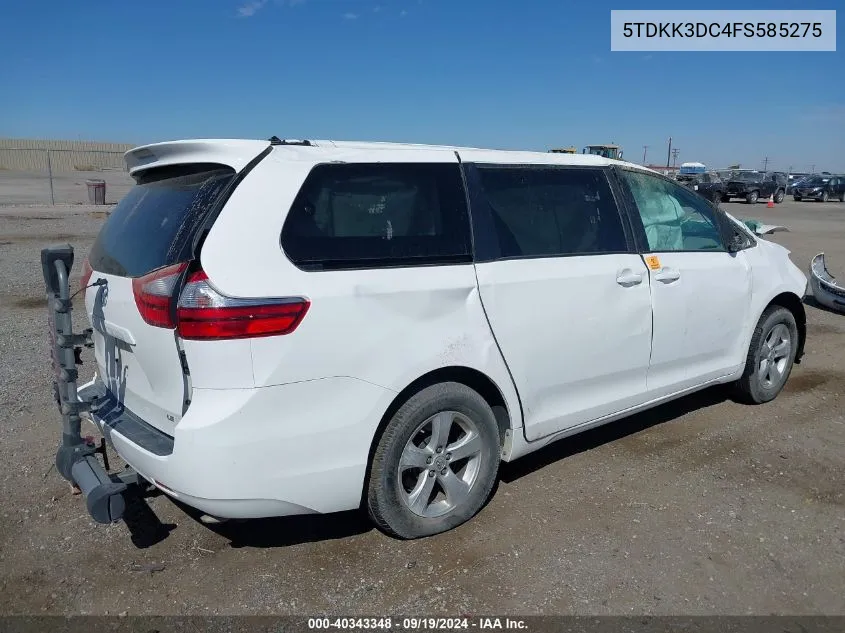 5TDKK3DC4FS585275 2015 Toyota Sienna Le 8 Passenger