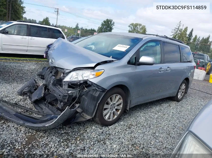 2015 Toyota Sienna Xle Premium 7 Passenger VIN: 5TDDK3DC9FS114859 Lot: 40344068