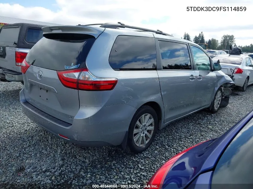 2015 Toyota Sienna Xle Premium 7 Passenger VIN: 5TDDK3DC9FS114859 Lot: 40344068