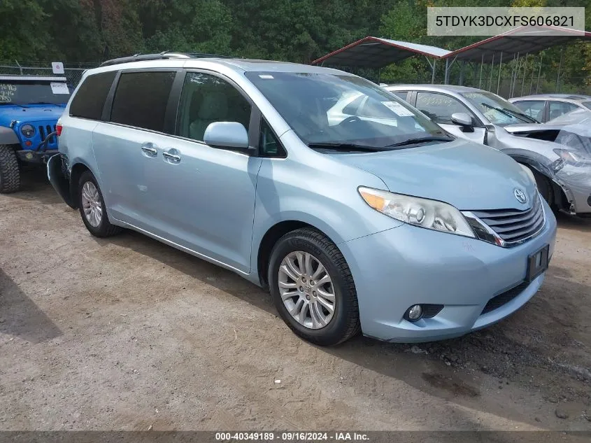 2015 Toyota Sienna Xle 8 Passenger VIN: 5TDYK3DCXFS606821 Lot: 40349189