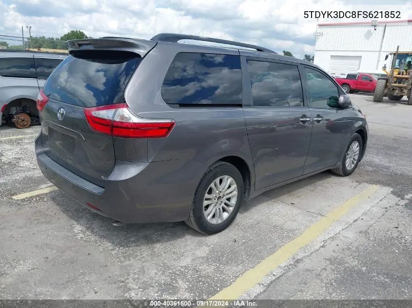 2015 Toyota Sienna Xle Premium 8 Passenger VIN: 5TDYK3DC8FS621852 Lot: 40361500