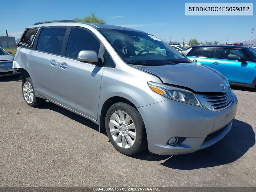 2015 Toyota Sienna Limited 7 Passenger VIN: 5TDDK3DC4FS099882 Lot: 40385575