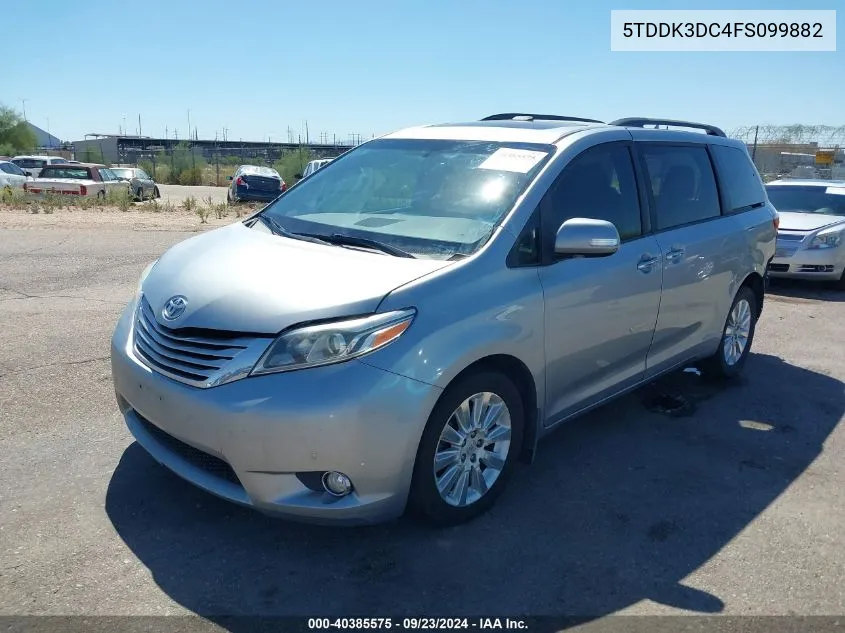 2015 Toyota Sienna Limited 7 Passenger VIN: 5TDDK3DC4FS099882 Lot: 40385575