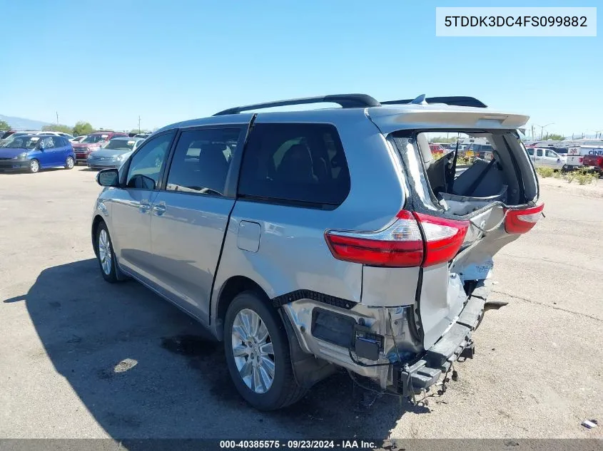 2015 Toyota Sienna Limited 7 Passenger VIN: 5TDDK3DC4FS099882 Lot: 40385575