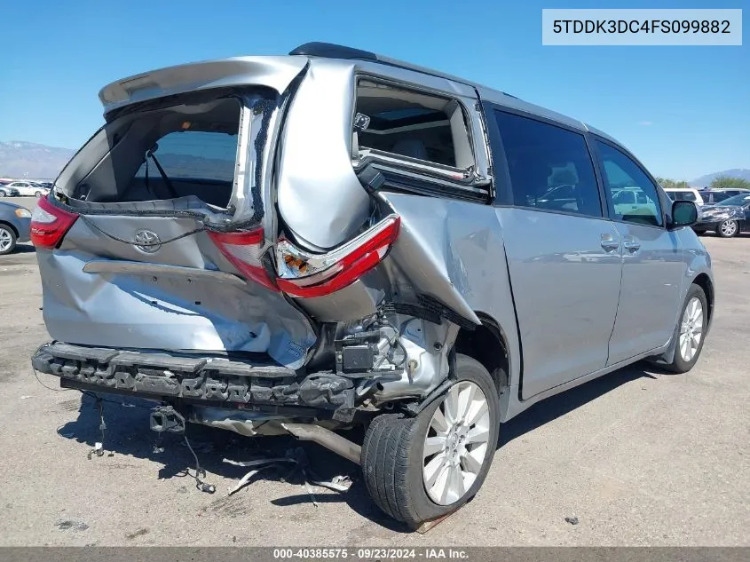 2015 Toyota Sienna Limited 7 Passenger VIN: 5TDDK3DC4FS099882 Lot: 40385575