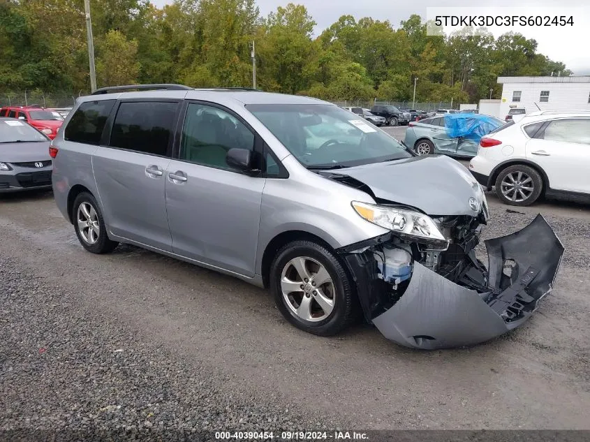 5TDKK3DC3FS602454 2015 Toyota Sienna Le 8 Passenger