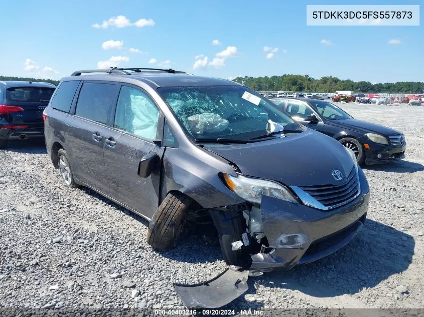 2015 Toyota Sienna Le 8 Passenger VIN: 5TDKK3DC5FS557873 Lot: 40403216