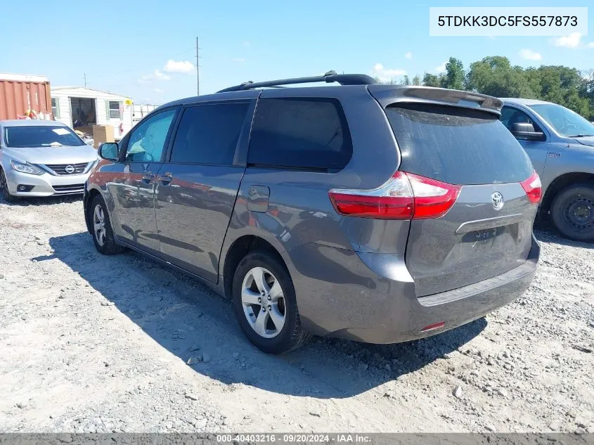 5TDKK3DC5FS557873 2015 Toyota Sienna Le 8 Passenger