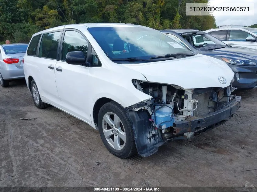 5TDZK3DC2FS660571 2015 Toyota Sienna L 7 Passenger