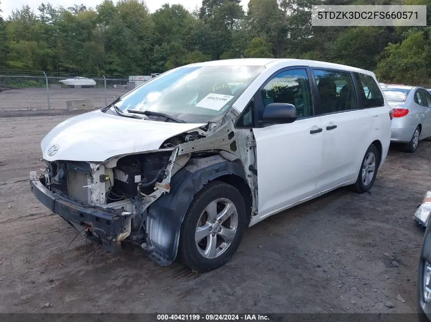 5TDZK3DC2FS660571 2015 Toyota Sienna L 7 Passenger