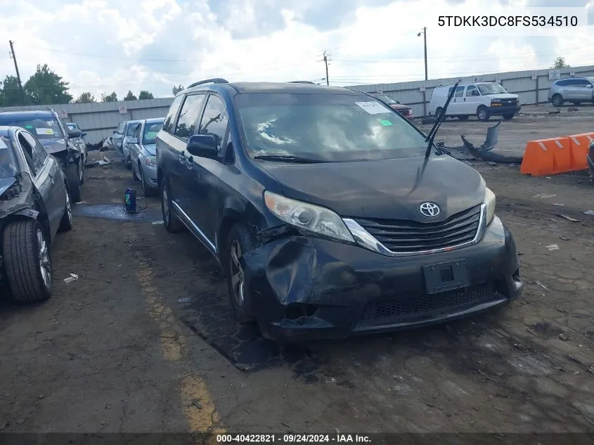 5TDKK3DC8FS534510 2015 Toyota Sienna Le