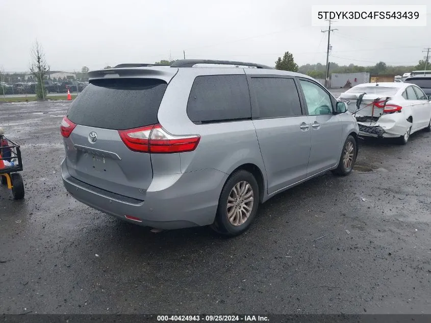 5TDYK3DC4FS543439 2015 Toyota Sienna Xle 8 Passenger