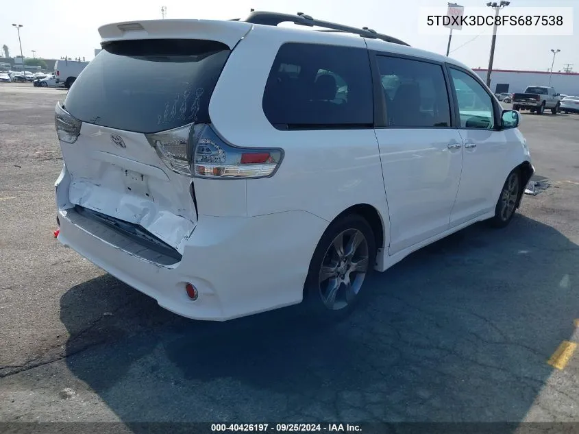 5TDXK3DC8FS687538 2015 Toyota Sienna Sport