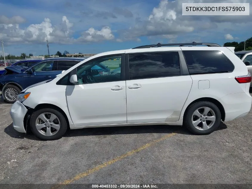 5TDKK3DC1FS575903 2015 Toyota Sienna Le