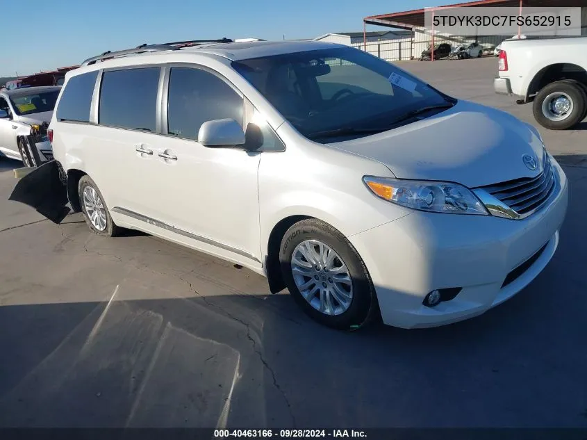 2015 Toyota Sienna Xle/Limited VIN: 5TDYK3DC7FS652915 Lot: 40463166