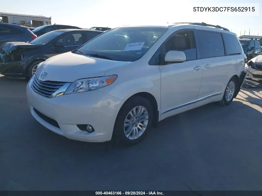 2015 Toyota Sienna Xle/Limited VIN: 5TDYK3DC7FS652915 Lot: 40463166