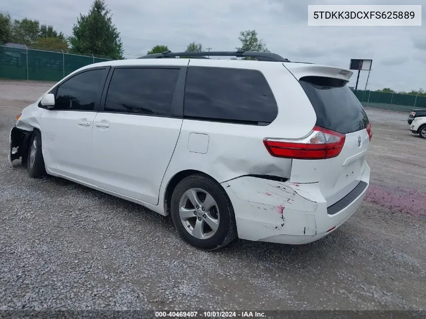 5TDKK3DCXFS625889 2015 Toyota Sienna Le