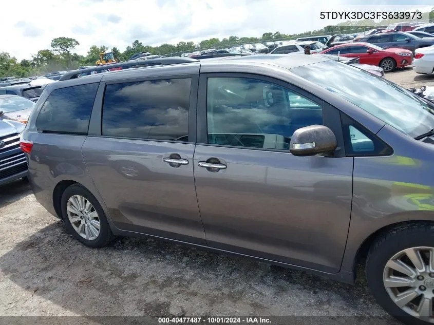 2015 Toyota Sienna Limited Premium 7 Passenger VIN: 5TDYK3DC3FS633973 Lot: 40477487