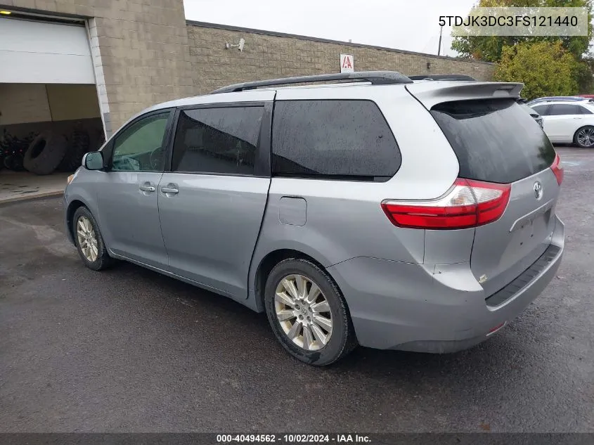 5TDJK3DC3FS121440 2015 Toyota Sienna Le 7 Passenger