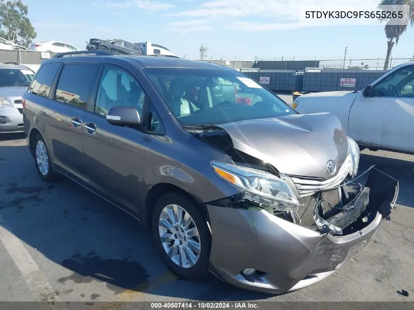 2015 Toyota Sienna Limited Premium 7 Passenger VIN: 5TDYK3DC9FS655265 Lot: 40507414