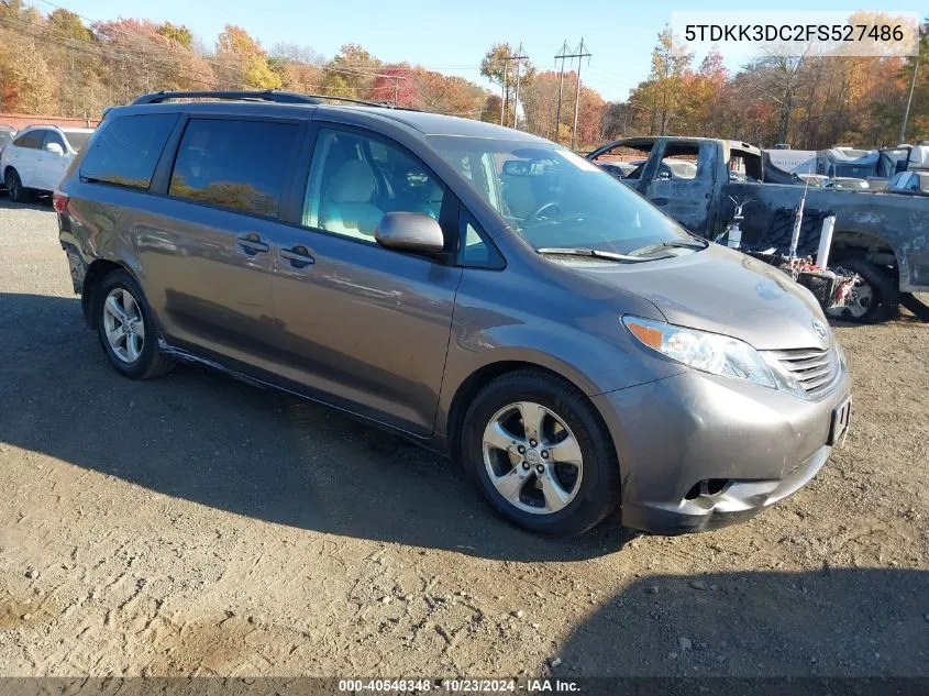 5TDKK3DC2FS527486 2015 Toyota Sienna Le 8 Passenger