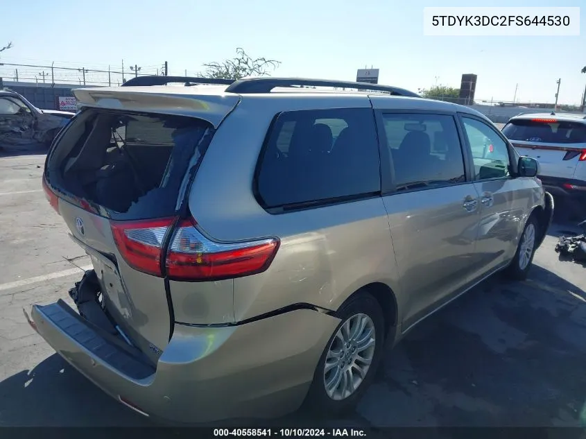 2015 Toyota Sienna Xle Premium VIN: 5TDYK3DC2FS644530 Lot: 40558541