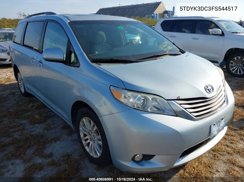 5TDYK3DC3FS544517 2015 Toyota Sienna Xle 8 Passenger