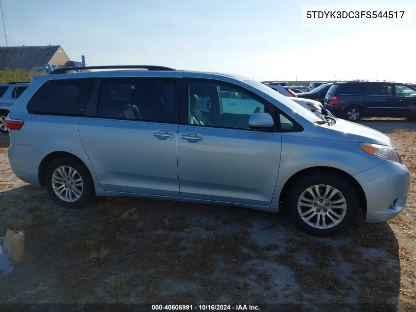 5TDYK3DC3FS544517 2015 Toyota Sienna Xle 8 Passenger