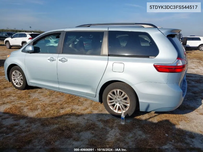 5TDYK3DC3FS544517 2015 Toyota Sienna Xle 8 Passenger