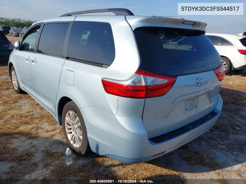 5TDYK3DC3FS544517 2015 Toyota Sienna Xle 8 Passenger