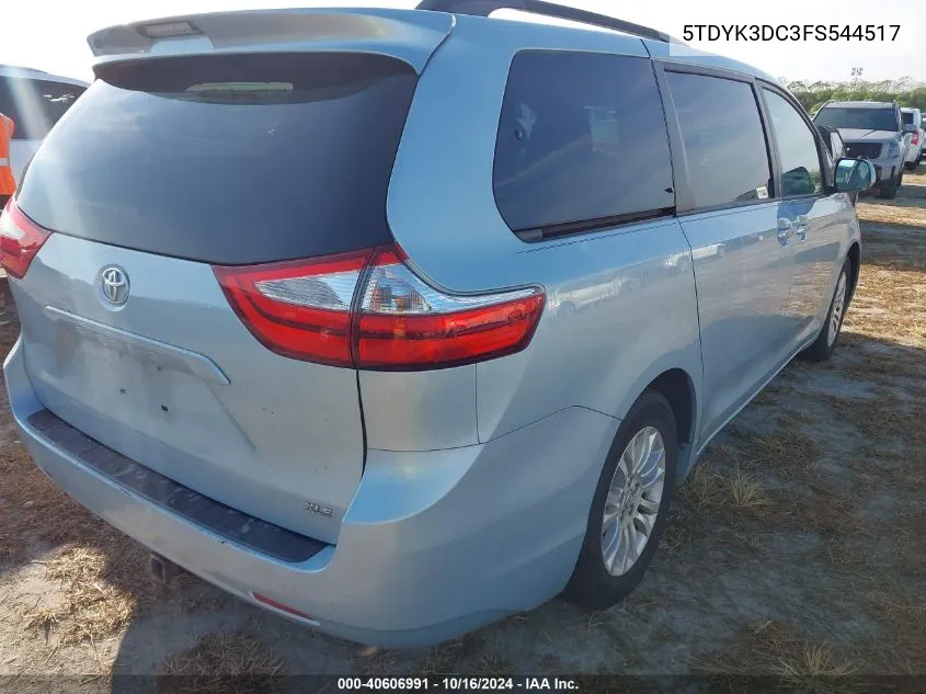 5TDYK3DC3FS544517 2015 Toyota Sienna Xle 8 Passenger