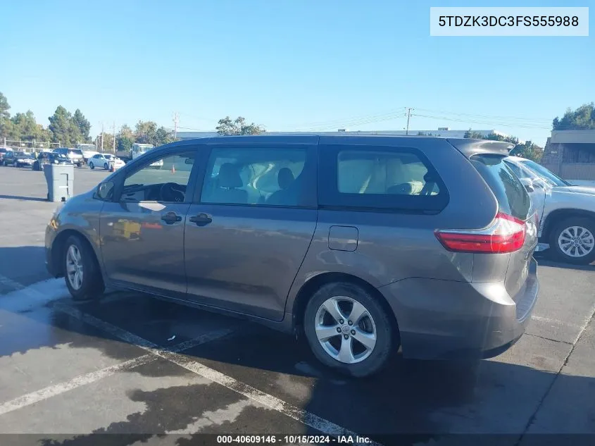 5TDZK3DC3FS555988 2015 Toyota Sienna L 7 Passenger