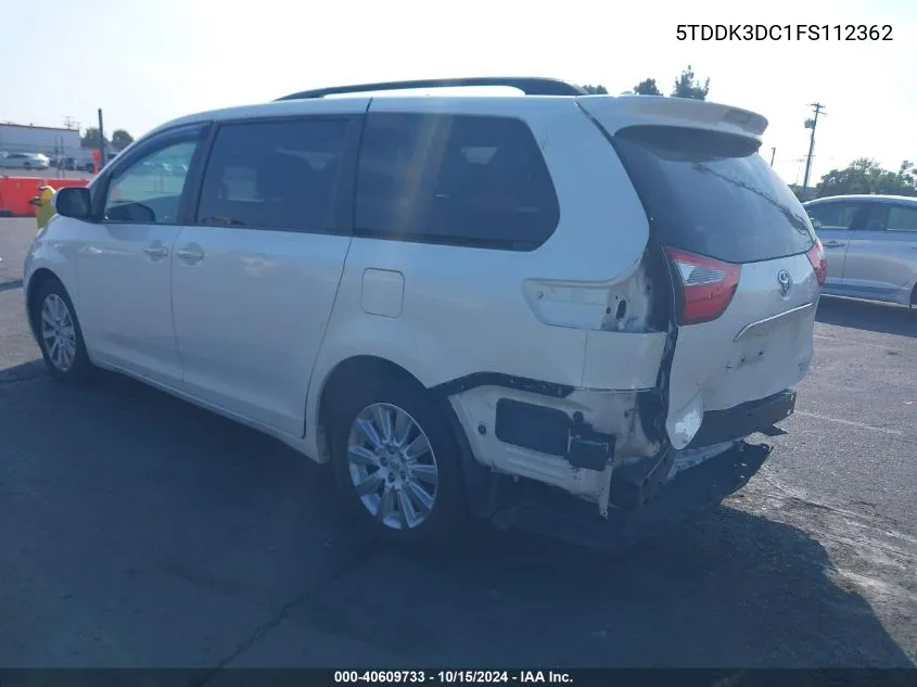 5TDDK3DC1FS112362 2015 Toyota Sienna Limited Premium 7 Passenger