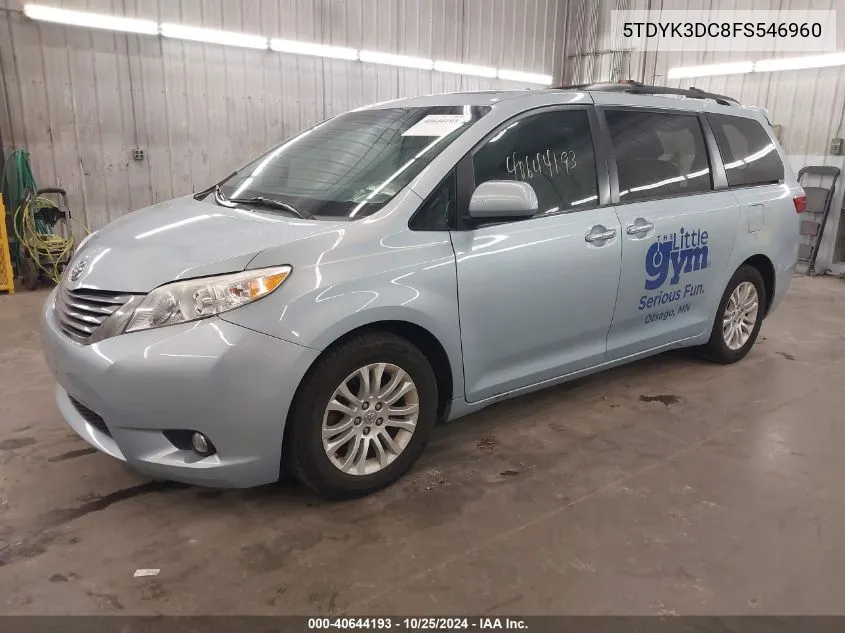 2015 Toyota Sienna Xle/Limited VIN: 5TDYK3DC8FS546960 Lot: 40644193