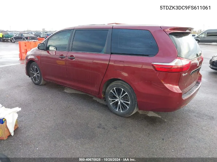 5TDZK3DC9FS611061 2015 Toyota Sienna L 7 Passenger