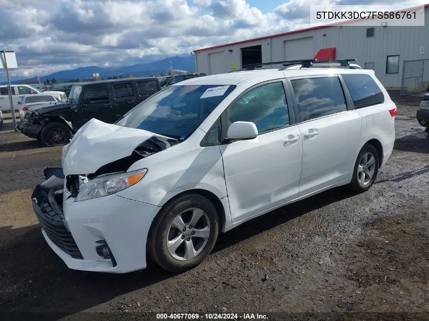 5TDKK3DC7FS586761 2015 Toyota Sienna Le 8 Passenger