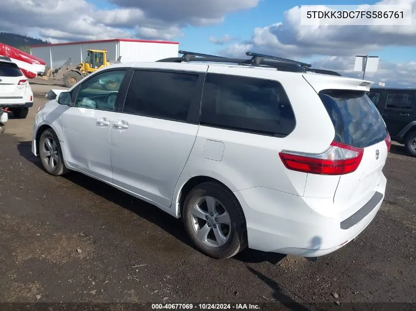 5TDKK3DC7FS586761 2015 Toyota Sienna Le 8 Passenger