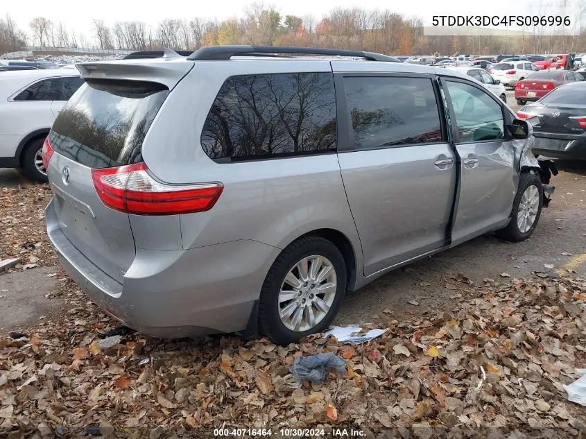 2015 Toyota Sienna Limited Premium 7 Passenger VIN: 5TDDK3DC4FS096996 Lot: 40716464