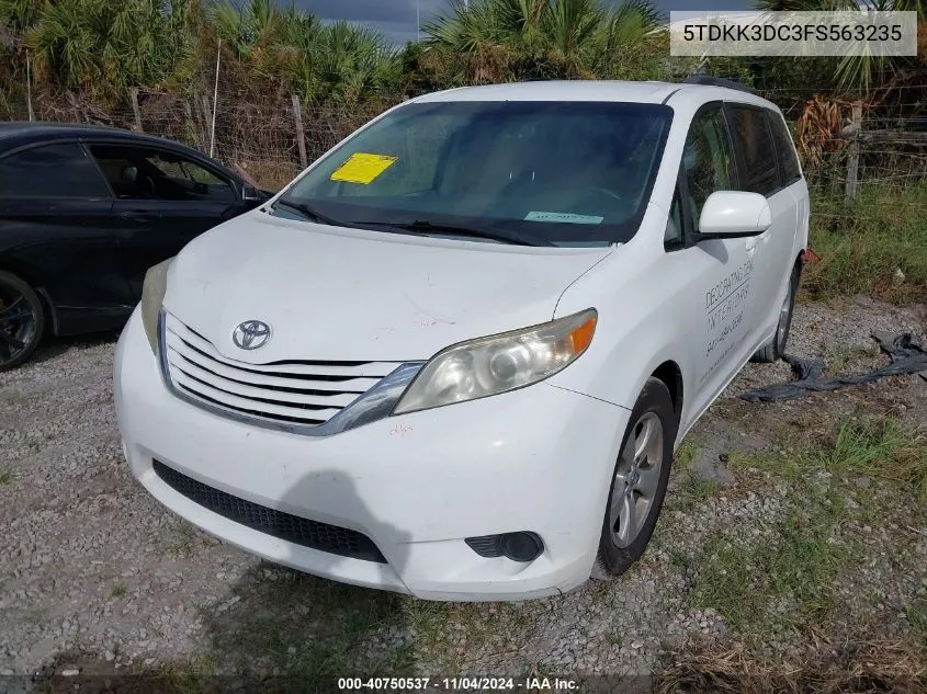 2015 Toyota Sienna Le 8 Passenger VIN: 5TDKK3DC3FS563235 Lot: 40750537