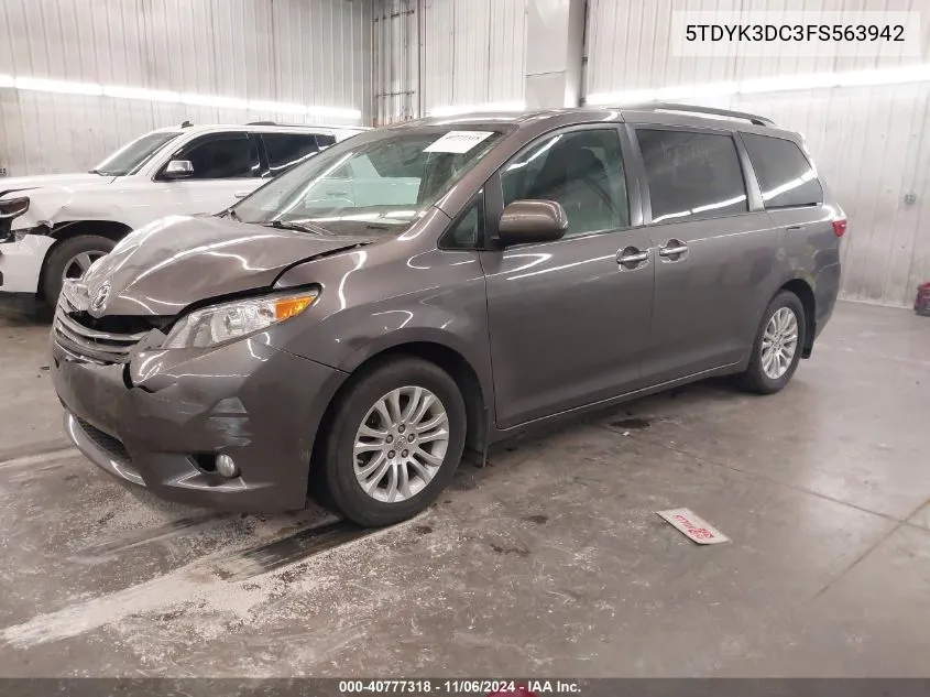 2015 Toyota Sienna Xle 8 Passenger VIN: 5TDYK3DC3FS563942 Lot: 40777318