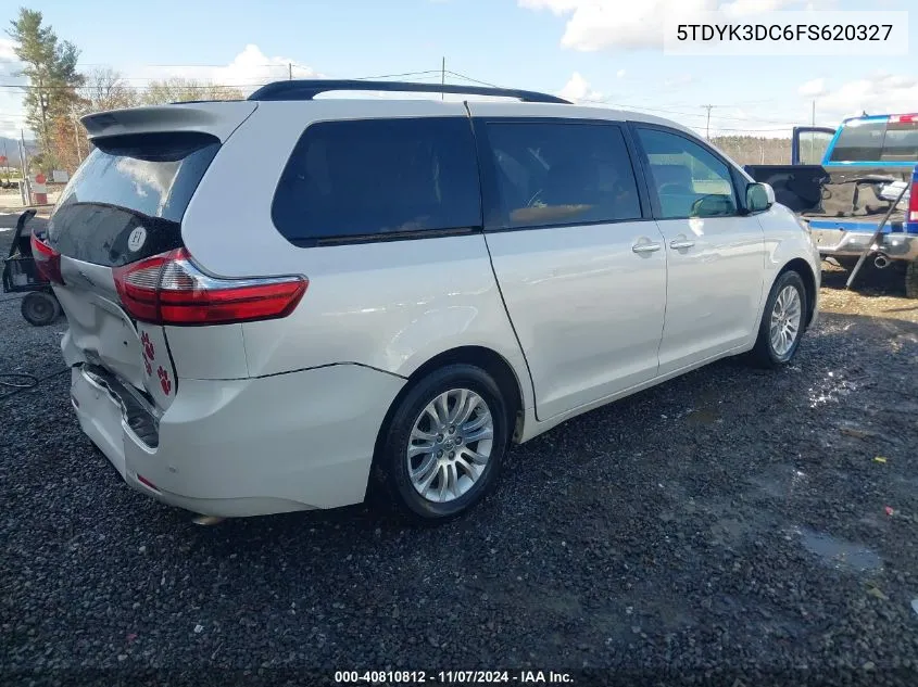 2015 Toyota Sienna Xle/Limited VIN: 5TDYK3DC6FS620327 Lot: 40810812