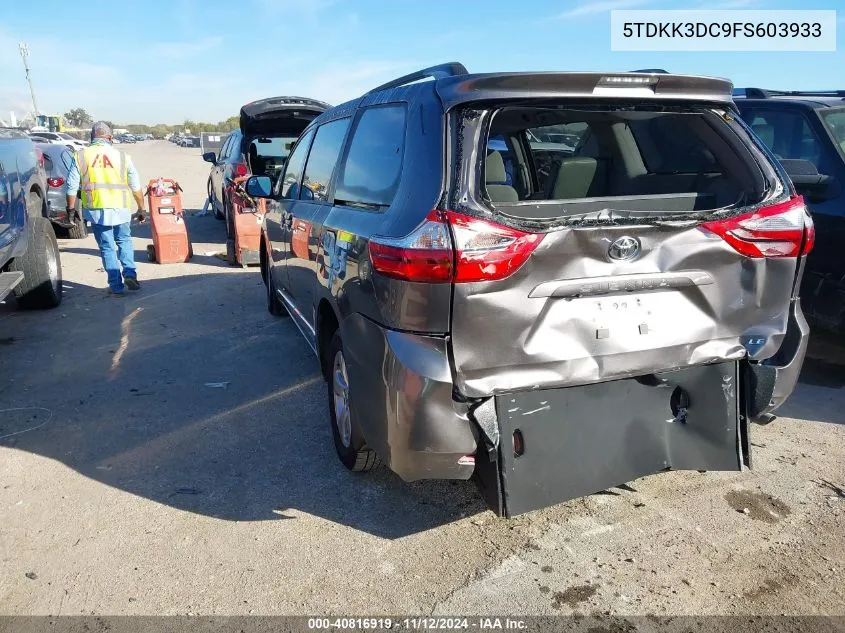 2015 Toyota Sienna Le 8 Passenger VIN: 5TDKK3DC9FS603933 Lot: 40816919