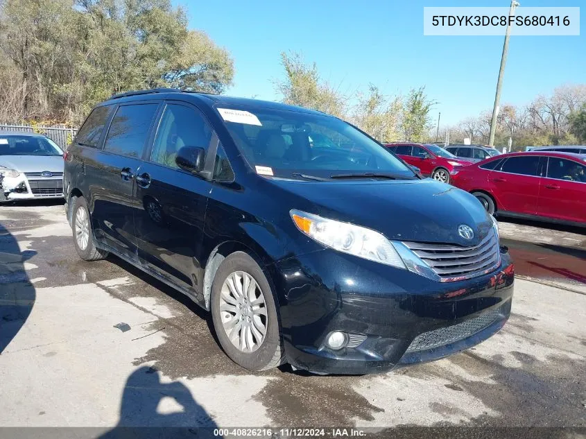 2015 Toyota Sienna Xle/Limited VIN: 5TDYK3DC8FS680416 Lot: 40826216