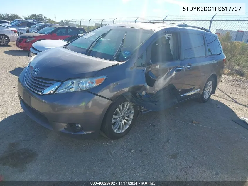 2015 Toyota Sienna Xle/Limited VIN: 5TDYK3DC1FS617707 Lot: 40829792