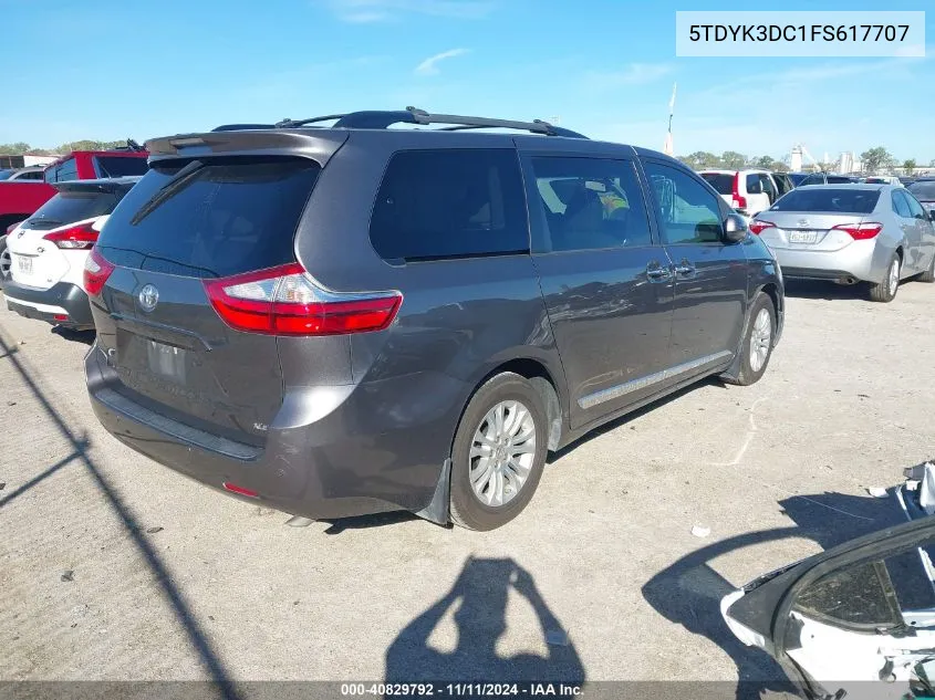 2015 Toyota Sienna Xle/Limited VIN: 5TDYK3DC1FS617707 Lot: 40829792