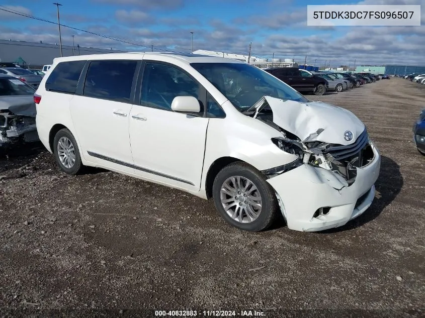 2015 Toyota Sienna Xle/Limited VIN: 5TDDK3DC7FS096507 Lot: 40832883