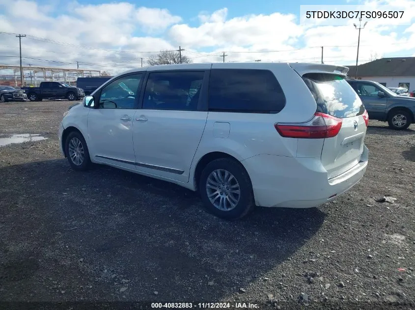 2015 Toyota Sienna Xle/Limited VIN: 5TDDK3DC7FS096507 Lot: 40832883