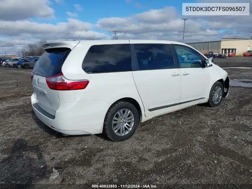 2015 Toyota Sienna Xle/Limited VIN: 5TDDK3DC7FS096507 Lot: 40832883