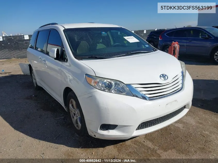 5TDKK3DC3FS563199 2015 Toyota Sienna Le 8 Passenger